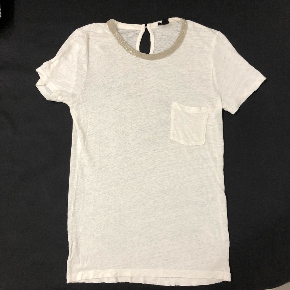Jcrew top with beaded neck